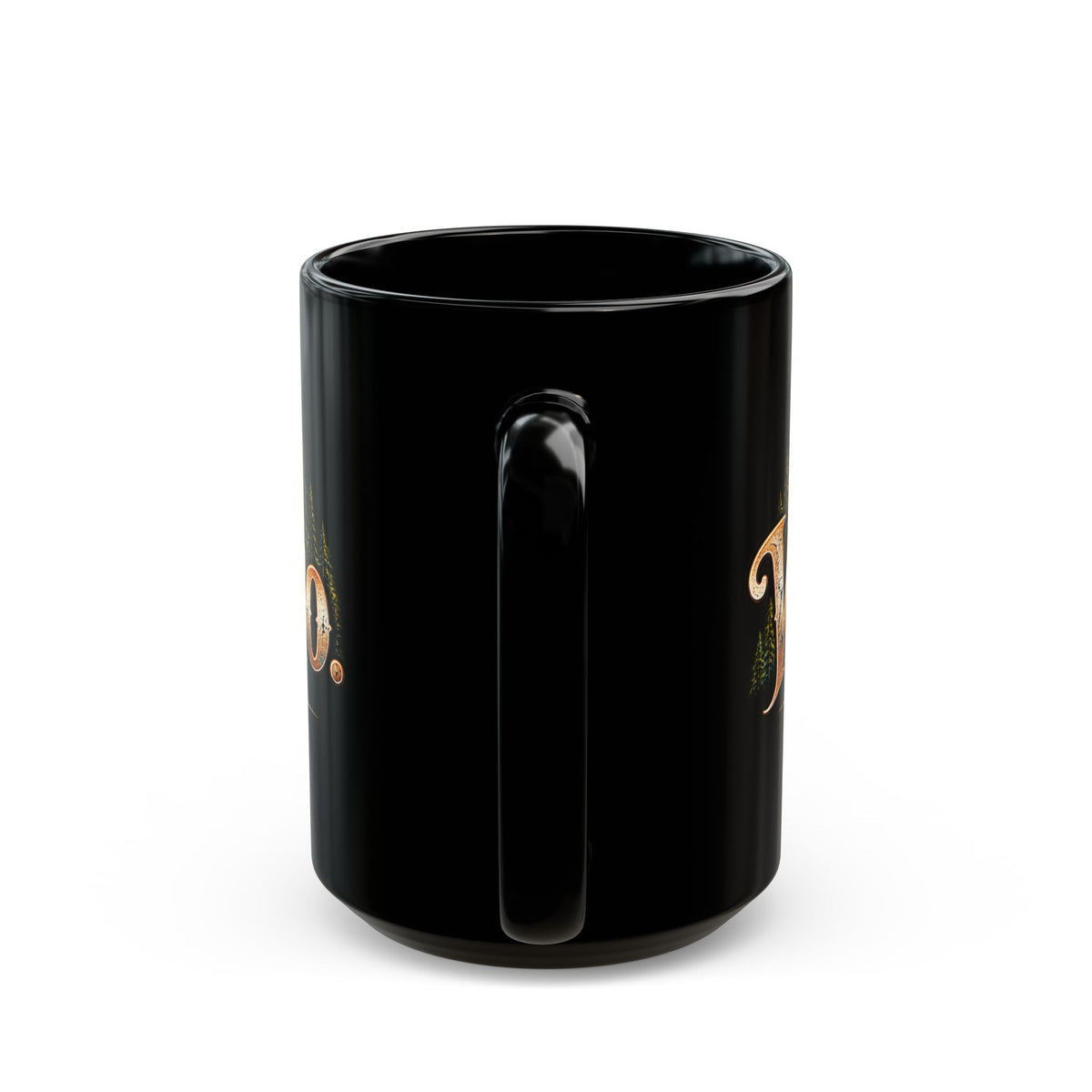 Wild Roam Black Mug — "Wild & Free to Roam" Mountain Compass Coffee Cup