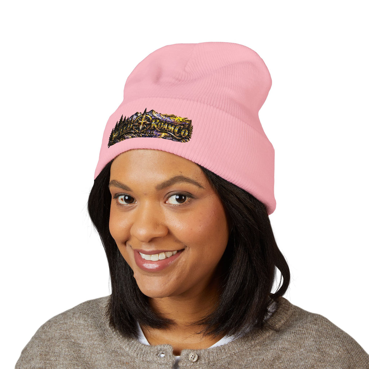 Wild & Free Embroidered Cuffed Beanie