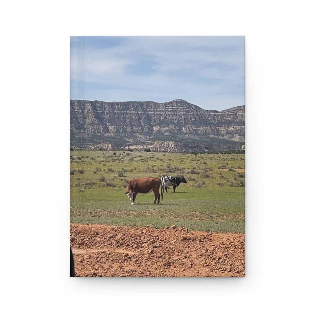 Cow Pasture Mountain Hardcover Journal — Lined Matte Notebook for Nature Lovers