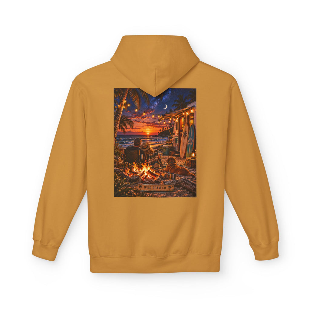 Wild Roam Co Hoodie-- Beach Bonfire Surf Graphic Hoodie