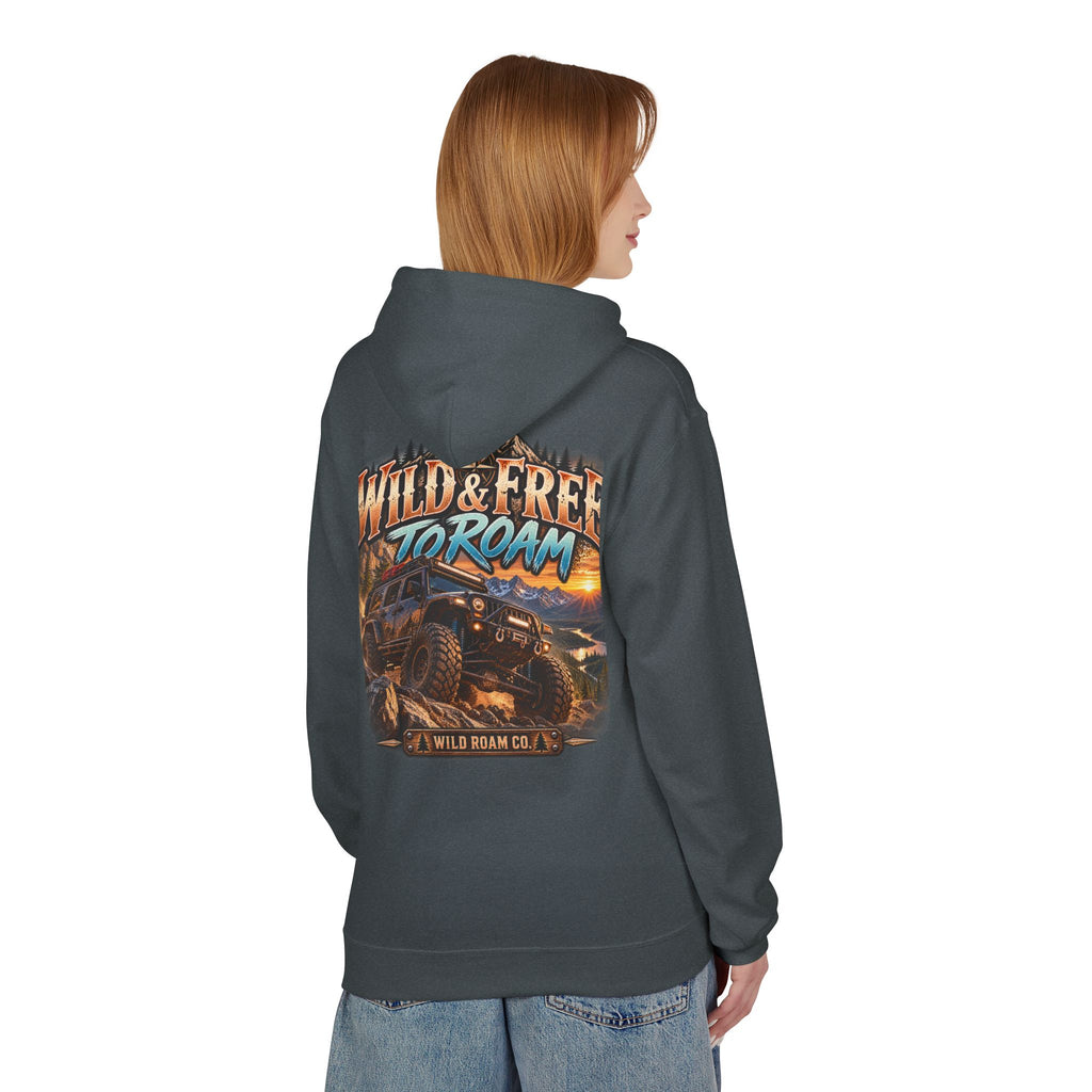 Roam Wild Off‑Road Hoodie – "Wild & Free to Roam" 4x4 Adventure Pullover