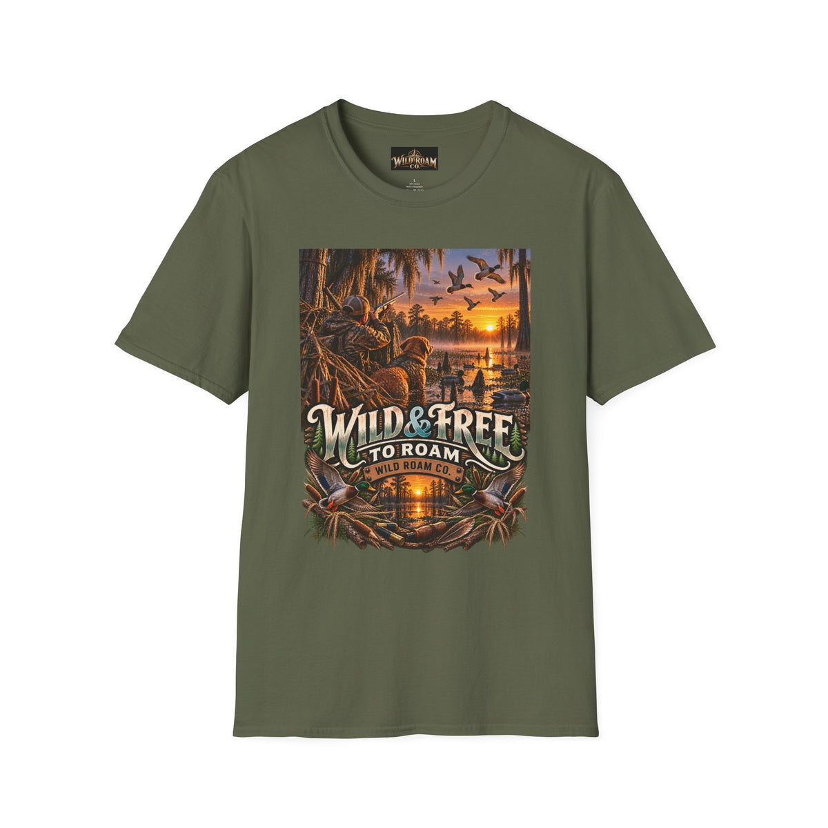 Wild & Free to Roam T-Shirt — Vintage Outdoor Sunset Adventure Tee