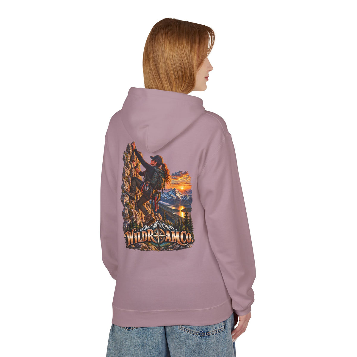 Women's Wild Roam Co. Climber Hoodie — Outdoor Adventure Graphic Pullover