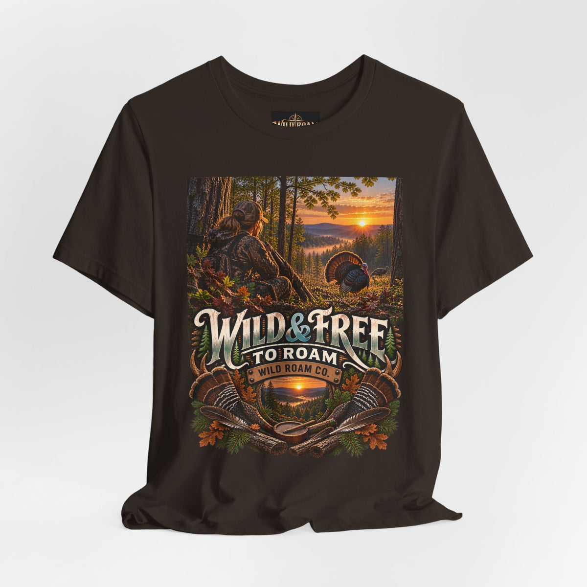 Women's Wild & Free To Roam T-Shirt — Outdoor Adventure Nature Graphic Tee