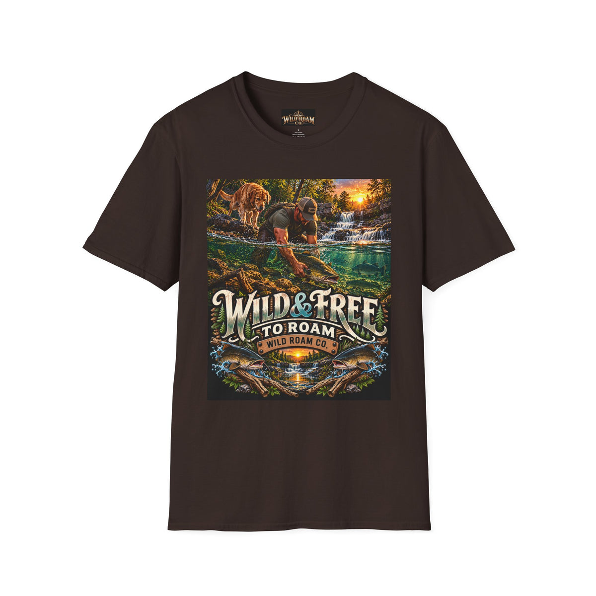 Wild & Free To Roam T-Shirt — Outdoor Fishing Adventure Graphic Tee