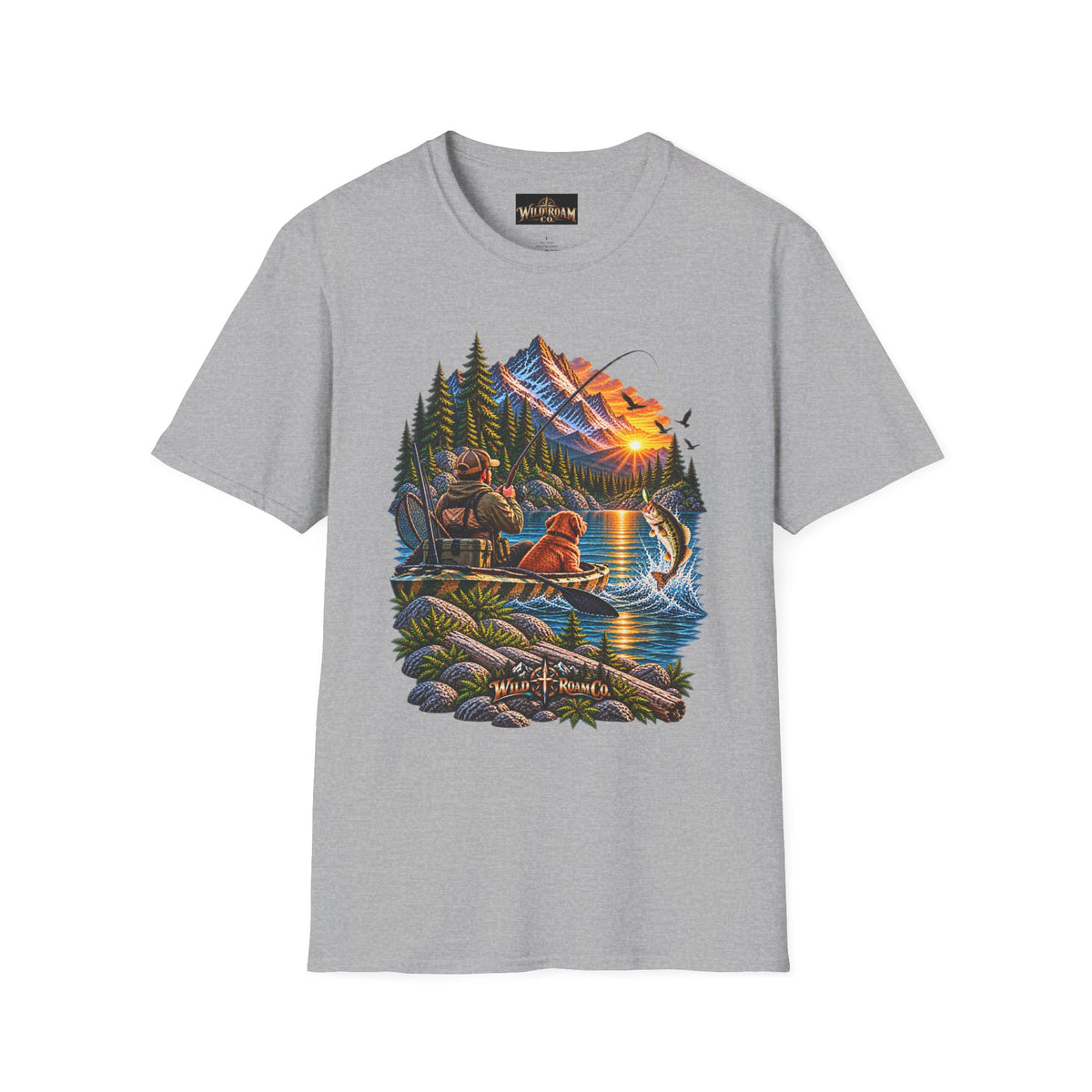 Nature Camping T-Shirt — Mountain Sunset  Lake Scene