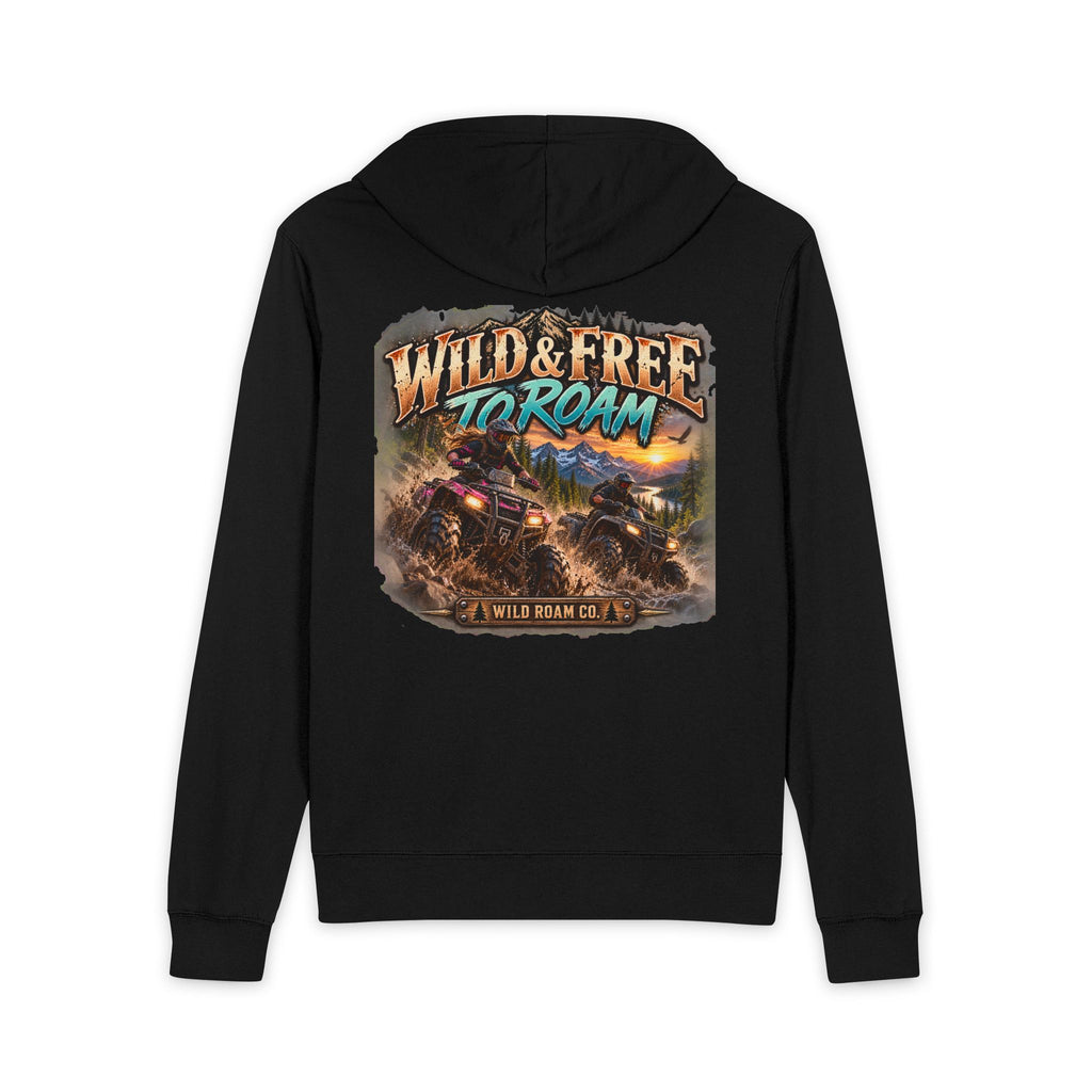 Wild & Free to Roam Zip Hoodie — Off-Road Adventure Full-Zip Hoodie