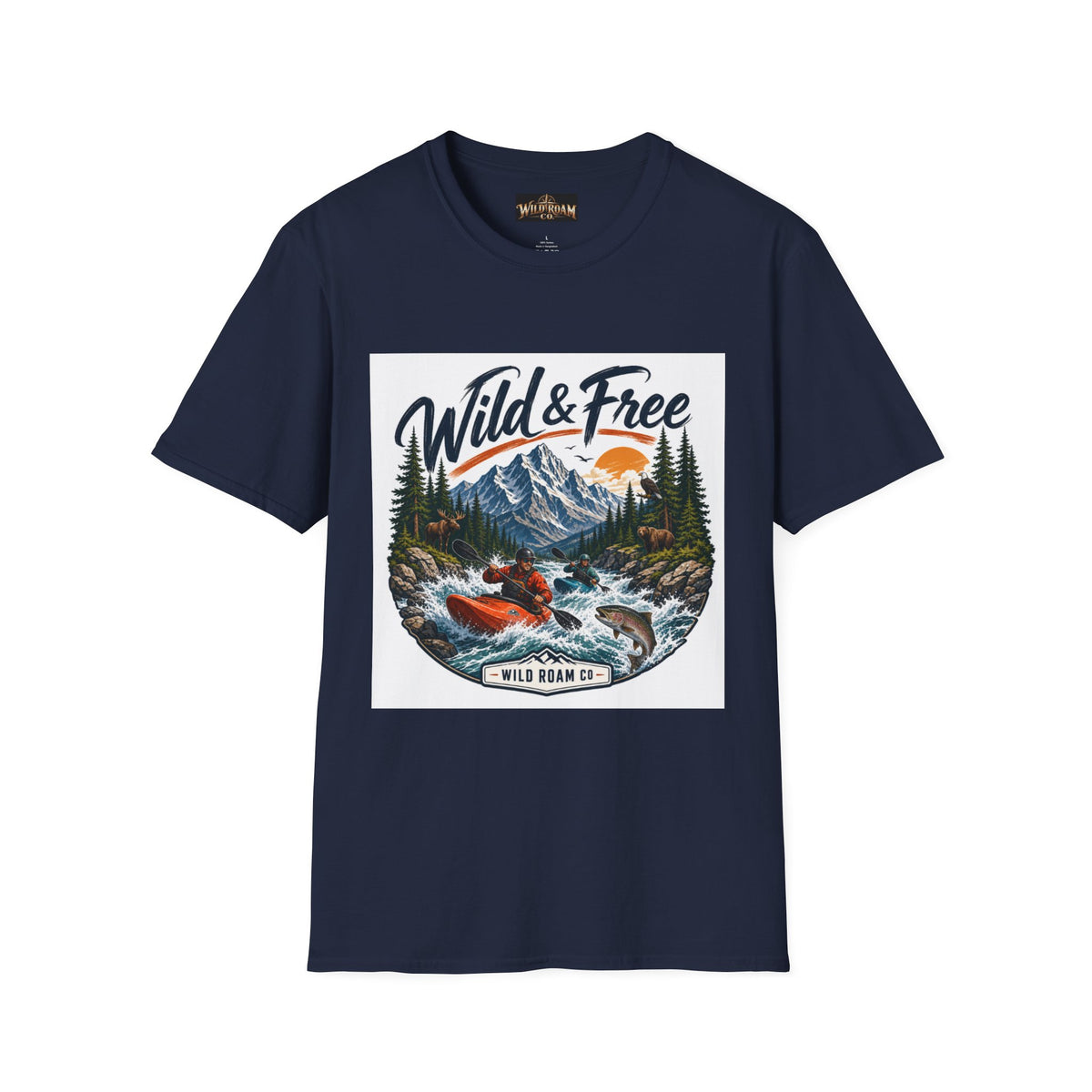 Wild Roam Co. T-Shirt —  Kayak Adventure Graphic Tee