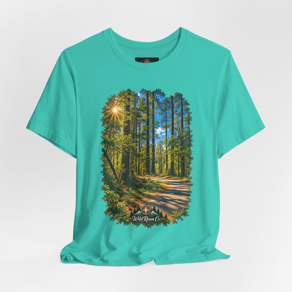 Wild Roam Co Unisex Tee--Matt 7:14 Forest Path
