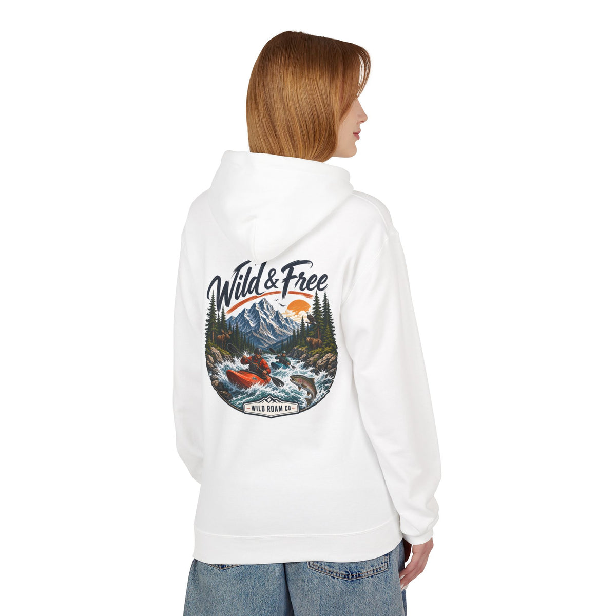 Wild & Free Kayaking Hoodie — Adventure Outdoor Graphic Pullover