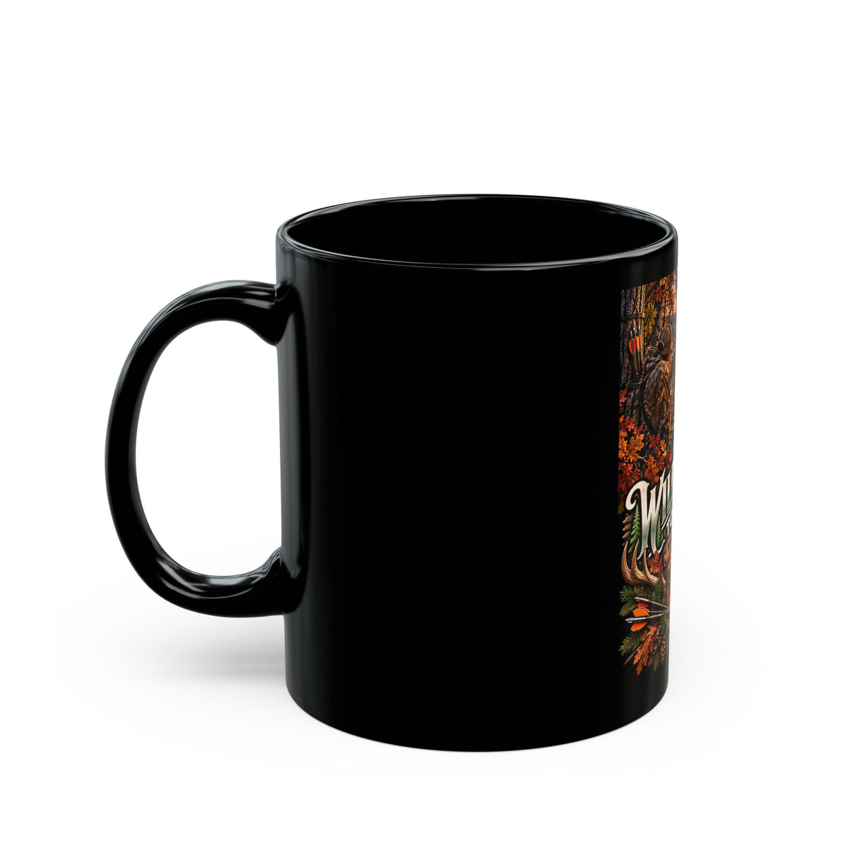 Wild & Free to Roam Black Mug —Bow Adventure Coffee Cup (11oz/15oz)