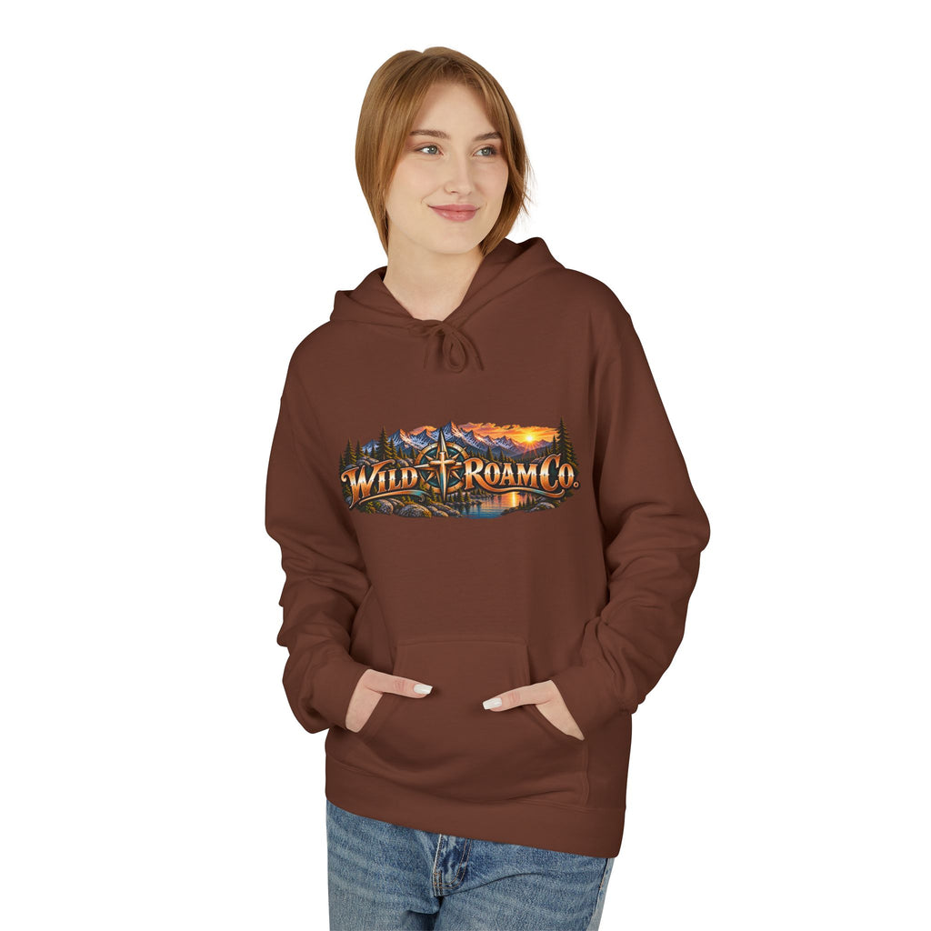 Women's Wild Roam Co. Scenic Hoodie — "He Leads Me Beside Quiet Waters" Inspirational Nature Pullover