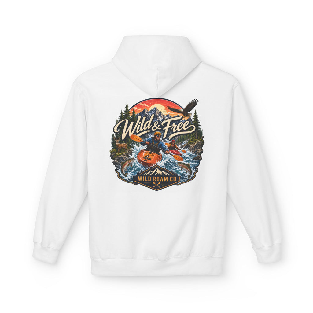 Hoodie — "Wild & Free" Kayak Adventure Pullover