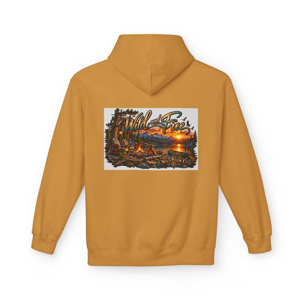 Wild & Free Camping Hoodie — 'Wild & Free to Roam' Outdoor Adventure Pullover