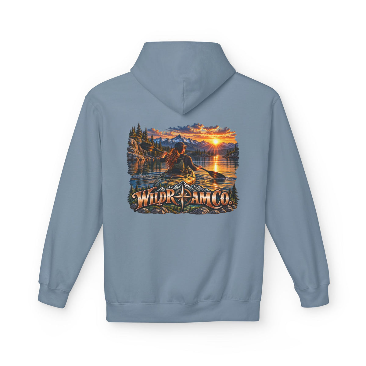 Wild Roam Co. Women's Sunset Kayak Hoodie — Outdoor Adventure Pullover