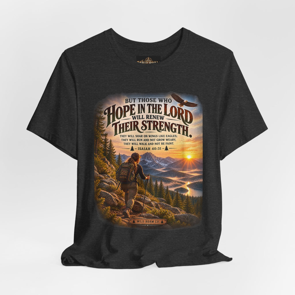 Women's Hope in the Lord T-Shirt — Isaiah 40:31 Christian Faith Tee