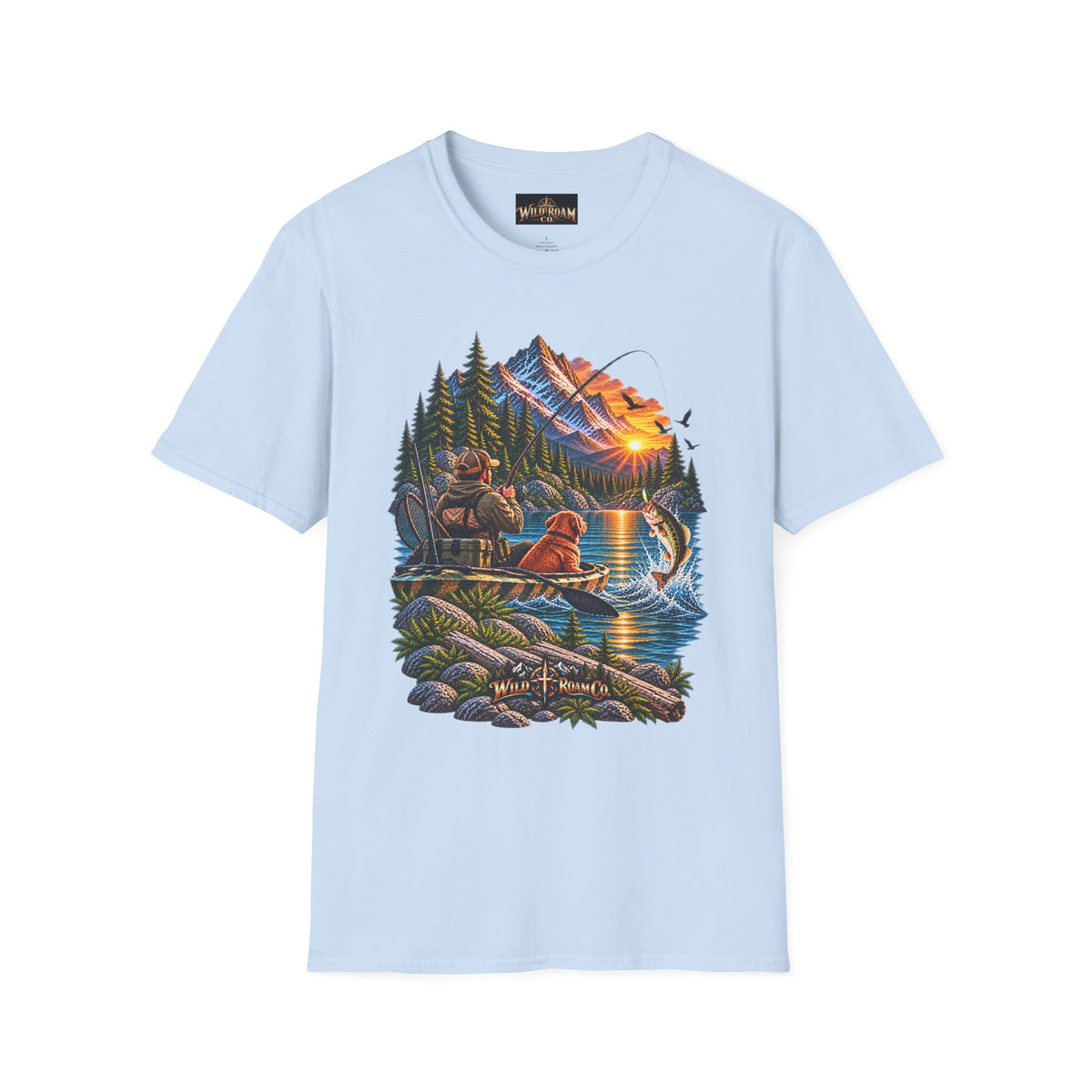 Nature Camping T-Shirt — Mountain Sunset  Lake Scene