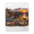 Sherpa Blanket — WildRoam Co. Kayak Sunset Scenic Fleece Throw