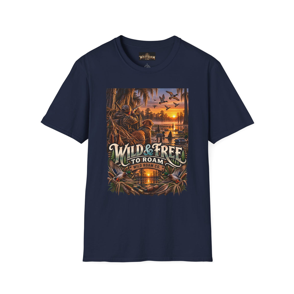 Wild & Free to Roam T-Shirt — Vintage Outdoor Sunset Adventure Tee
