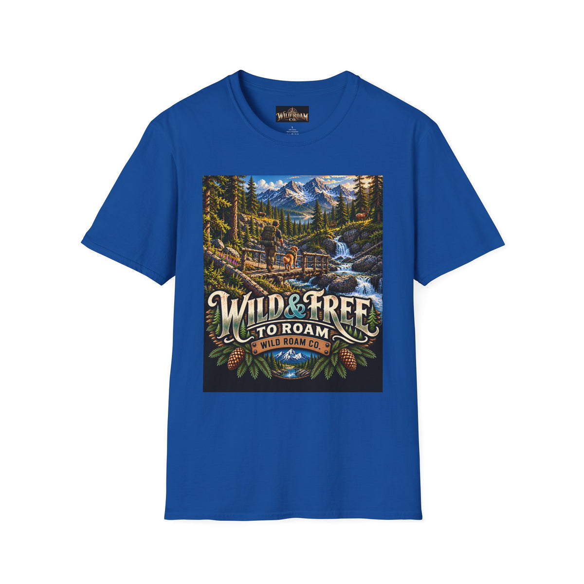 Wild & Free To Roam T-Shirt — Vintage Mountain Nature Graphic Tee