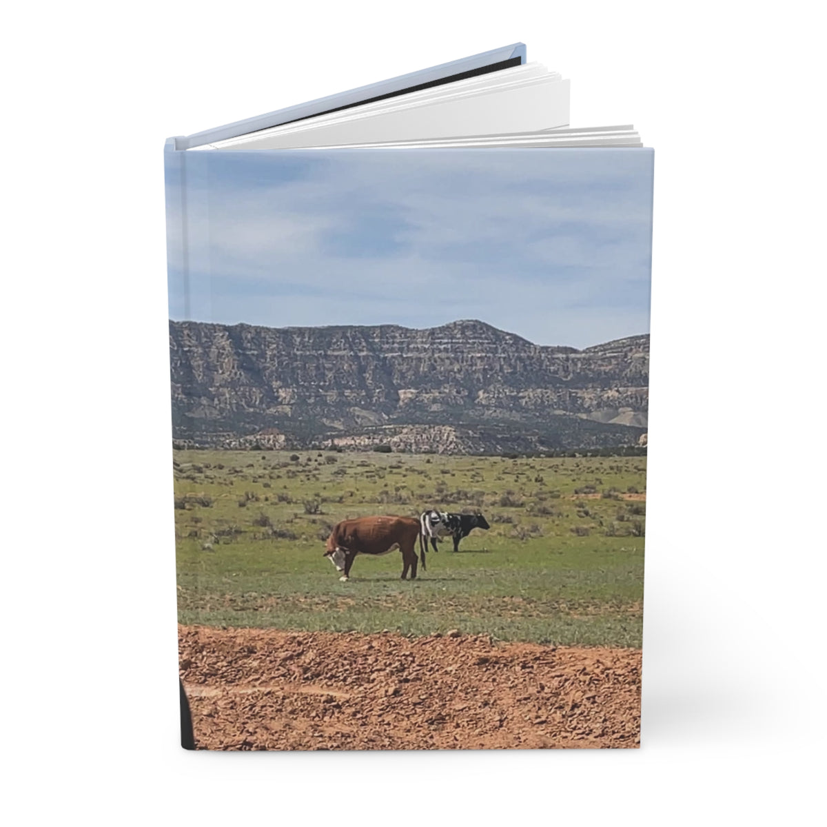 Cow Pasture Mountain Hardcover Journal — Lined Matte Notebook for Nature Lovers