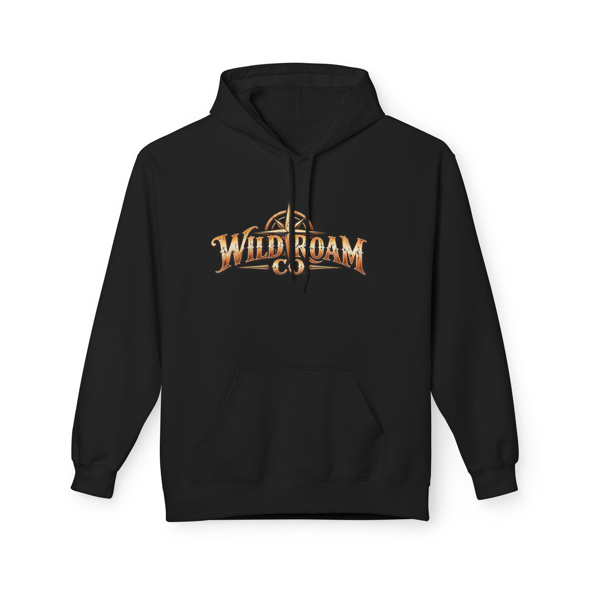 Wild Roam Co. Hoodie — Vintage Outdoor Compass Sunset Pullover