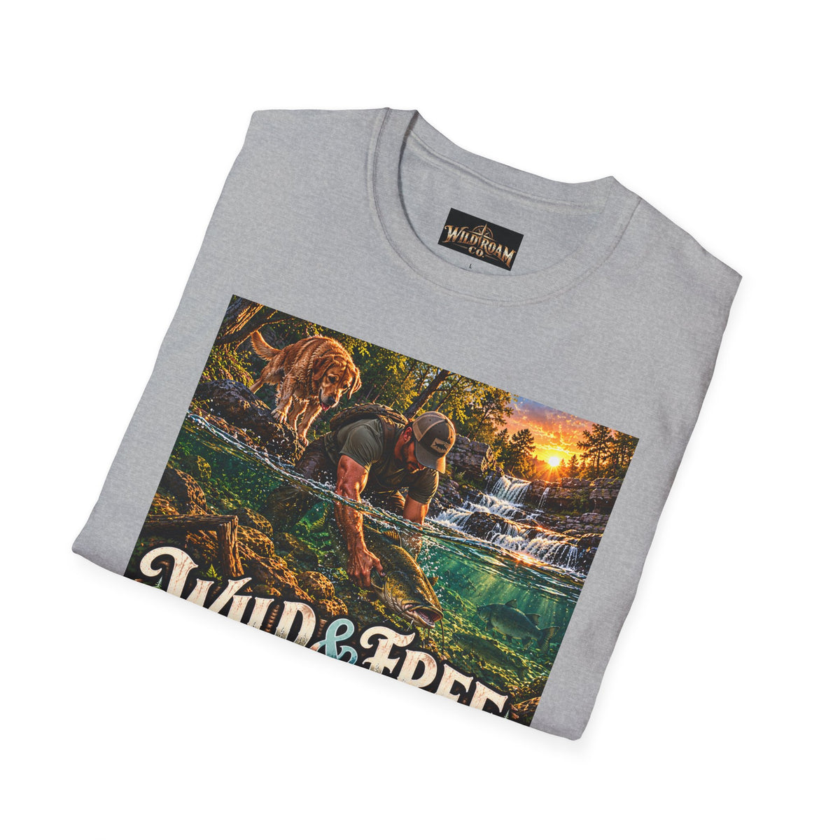 Wild & Free To Roam T-Shirt — Outdoor Fishing Adventure Graphic Tee