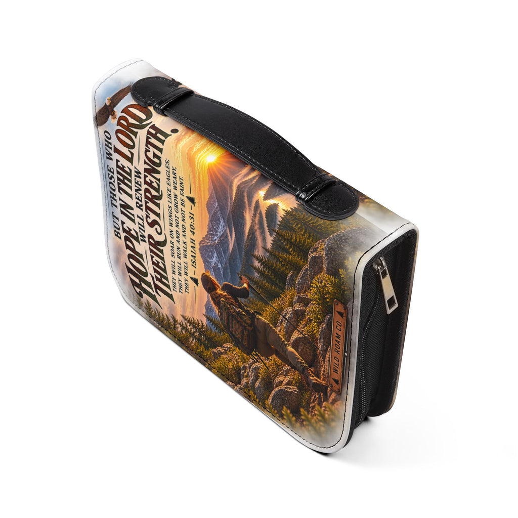 Inspiring Isaiah 40:31 Bible Cover — Hope in the Lord Mountain Design