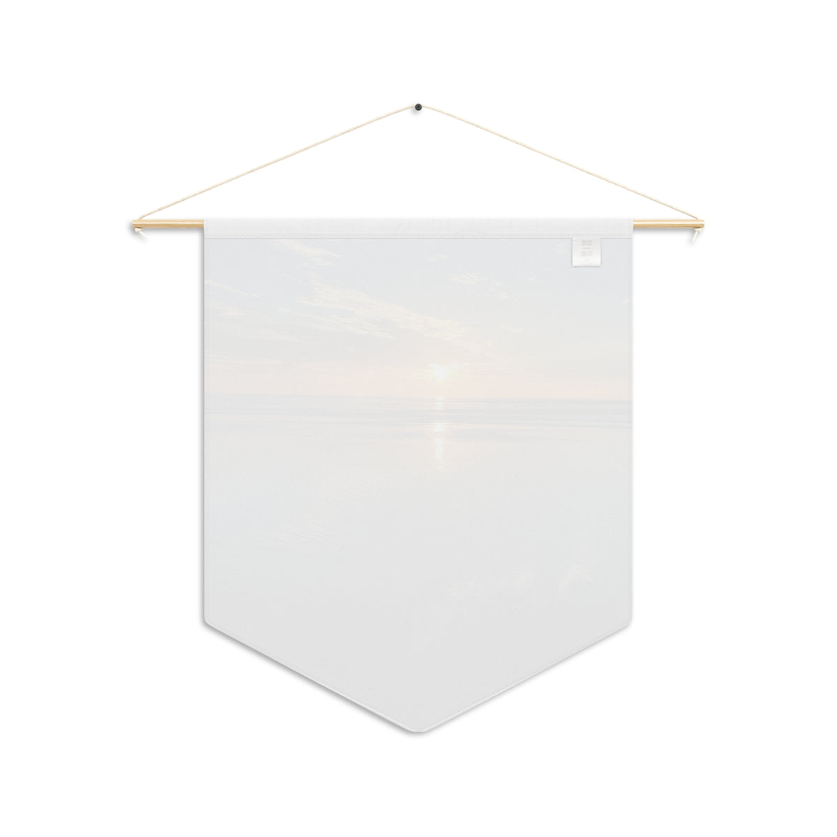 Sunrise Beach Photo Pennant — Serene Ocean Wall Banner