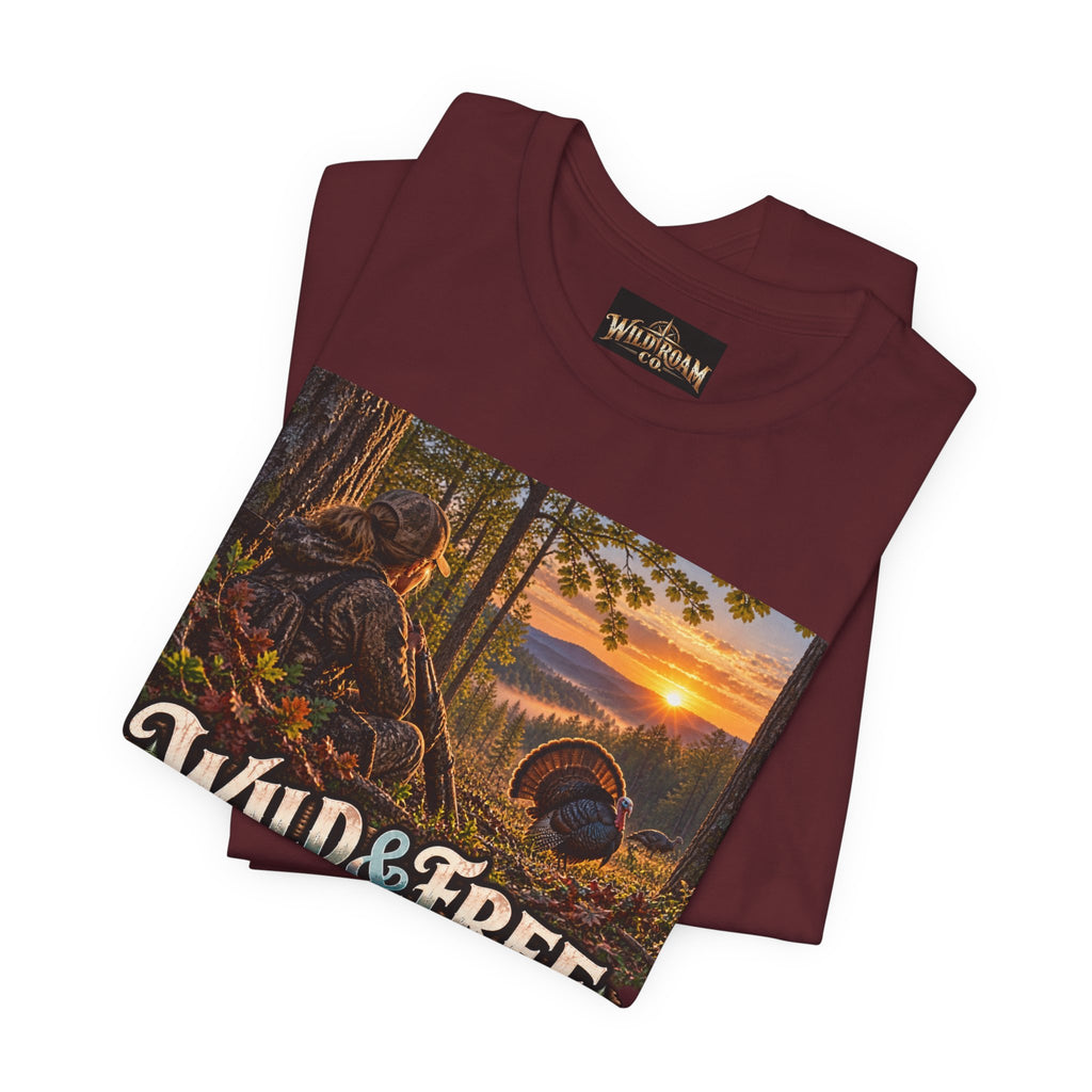 Women's Wild & Free To Roam T-Shirt — Outdoor Adventure Nature Graphic Tee