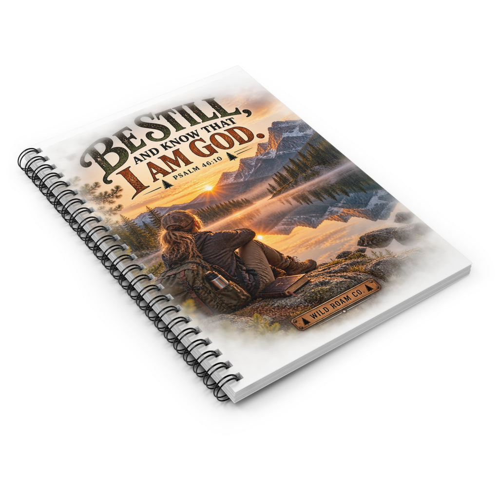 Inspirational Spiral Notebook — “Be Still and Know That I Am God” Psalm 46:10