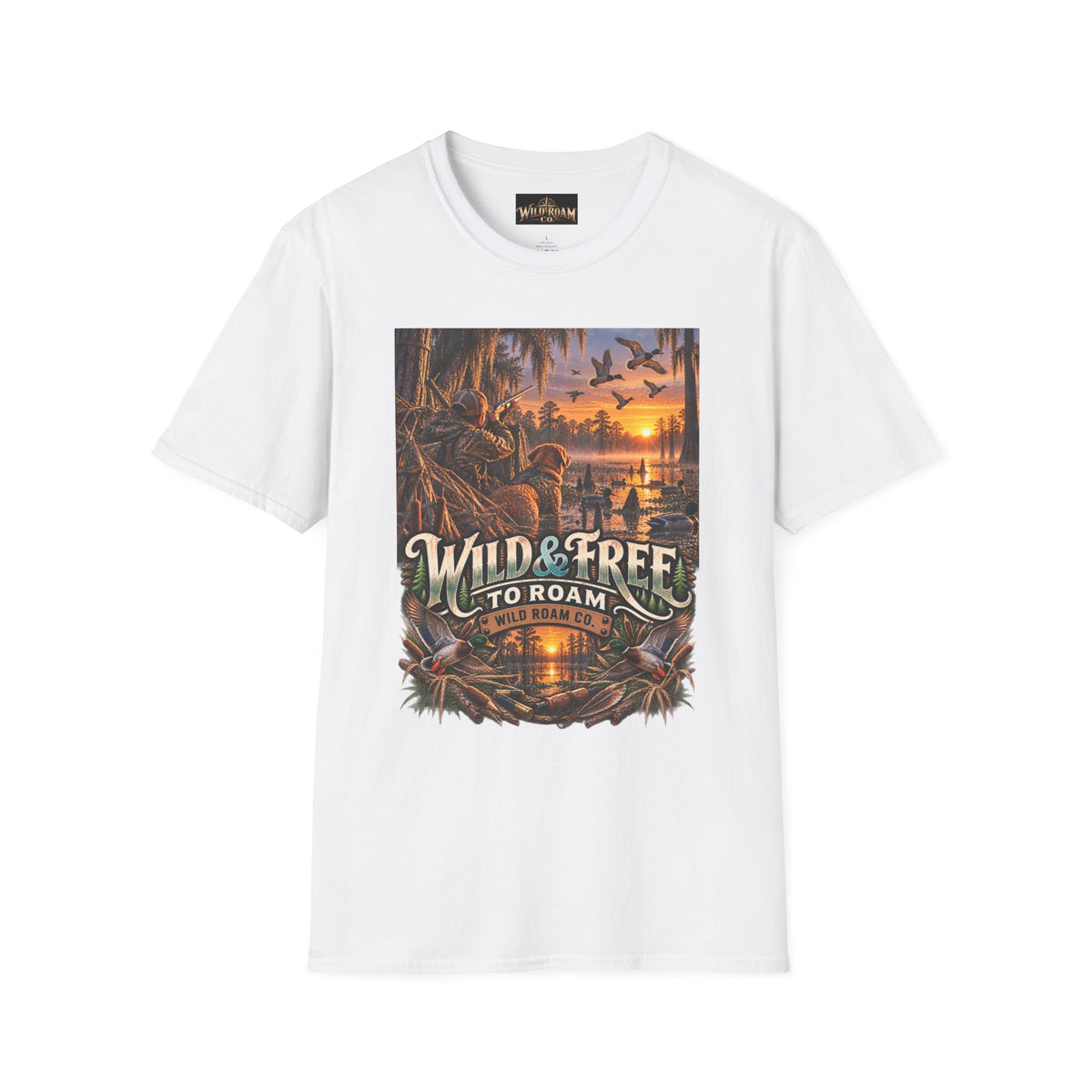Wild & Free to Roam T-Shirt — Vintage Outdoor Sunset Adventure Tee