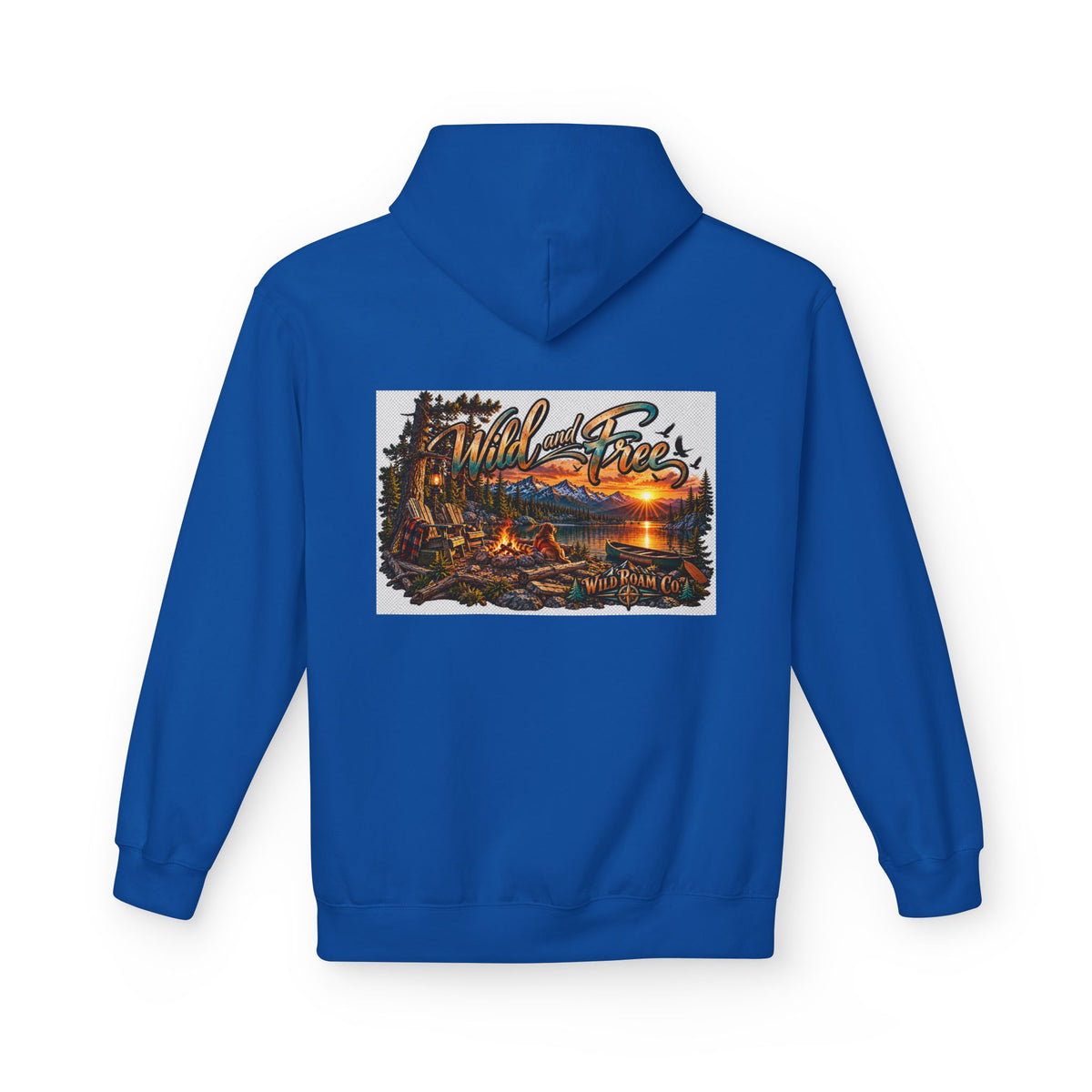 Wild & Free Camping Hoodie — 'Wild & Free to Roam' Outdoor Adventure Pullover