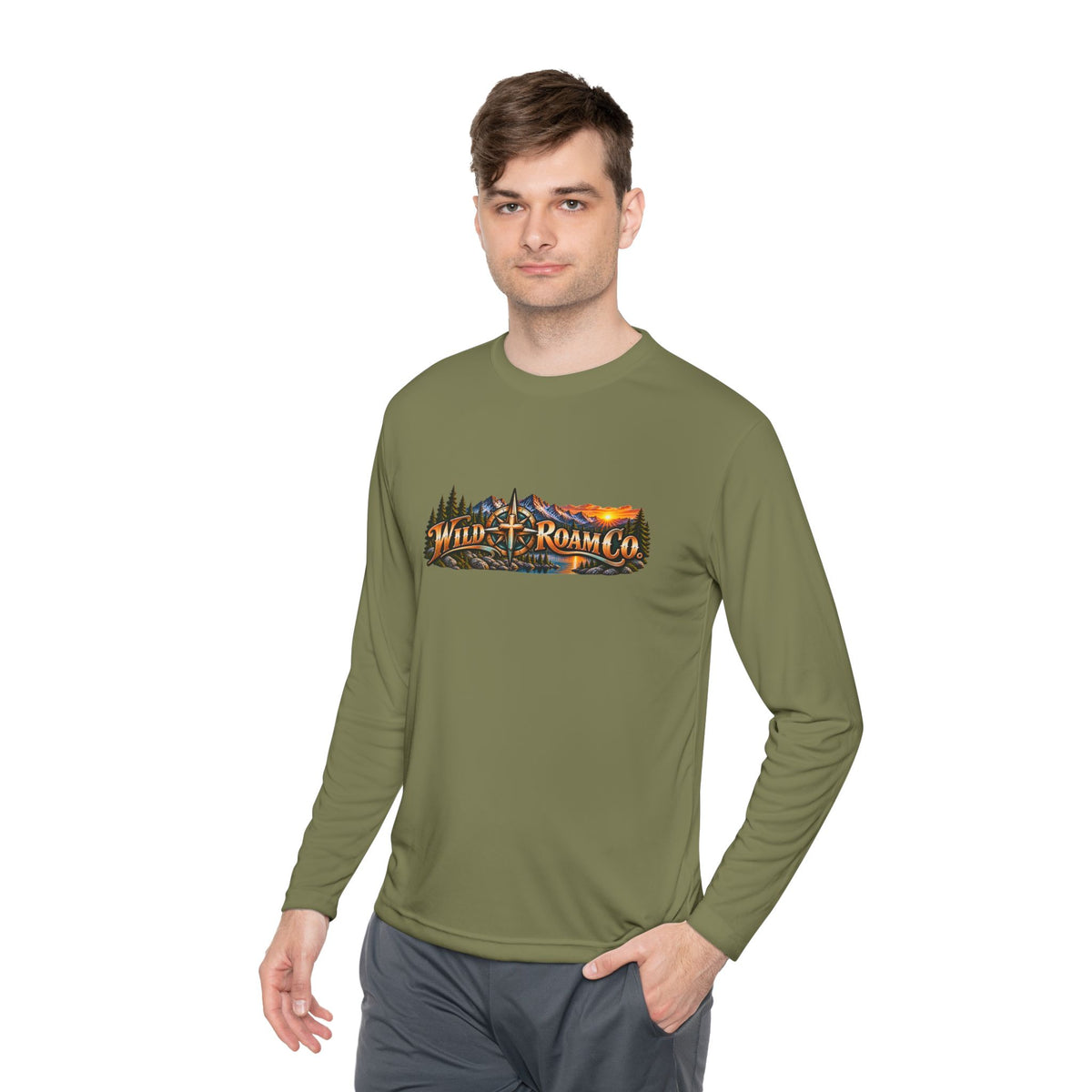 Men's Wild Roam Co. Faith Logo Scene Long Sleeve Tee