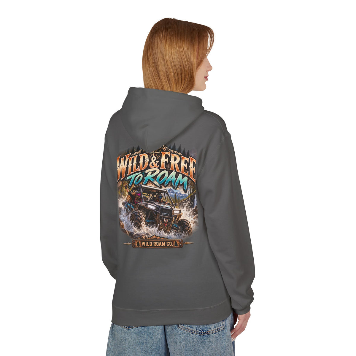 Wild Roam Co. Hoodie — Vintage Outdoor Compass Sunset Pullover