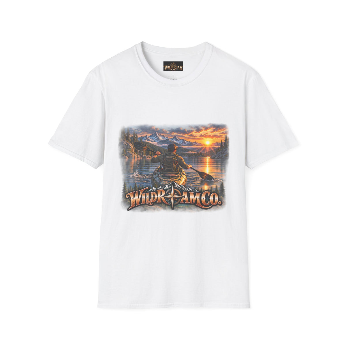 Men's T-Shirt — Wild Roam Co. Sunset Kayak Graphic Tee