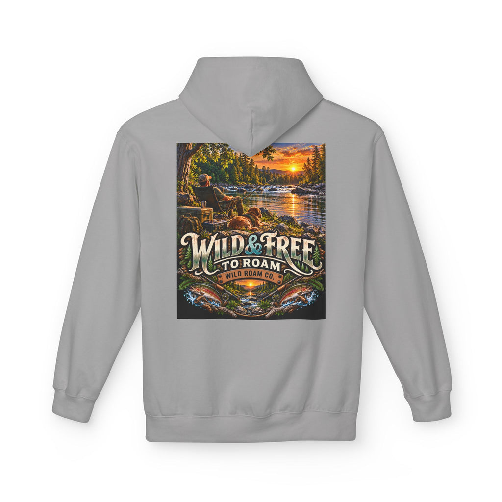 Wild Roam Co Hoodie--Bank Fishing Sunset