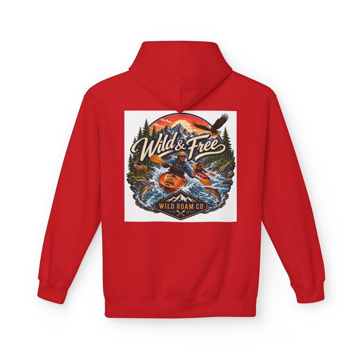 Hoodie — "Wild & Free" Kayak Adventure Pullover