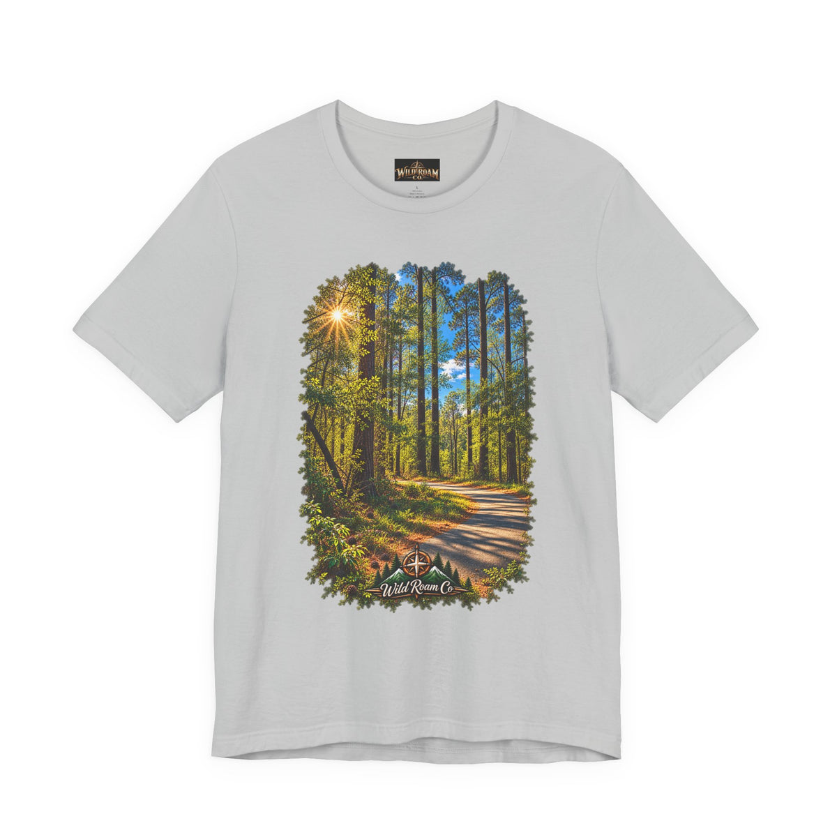 Wild Roam Co Unisex Tee--Matt 7:14 Forest Path