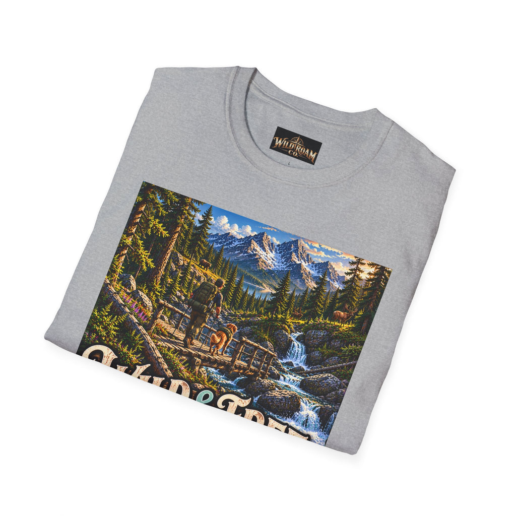 Wild & Free To Roam T-Shirt — Vintage Mountain Nature Graphic Tee