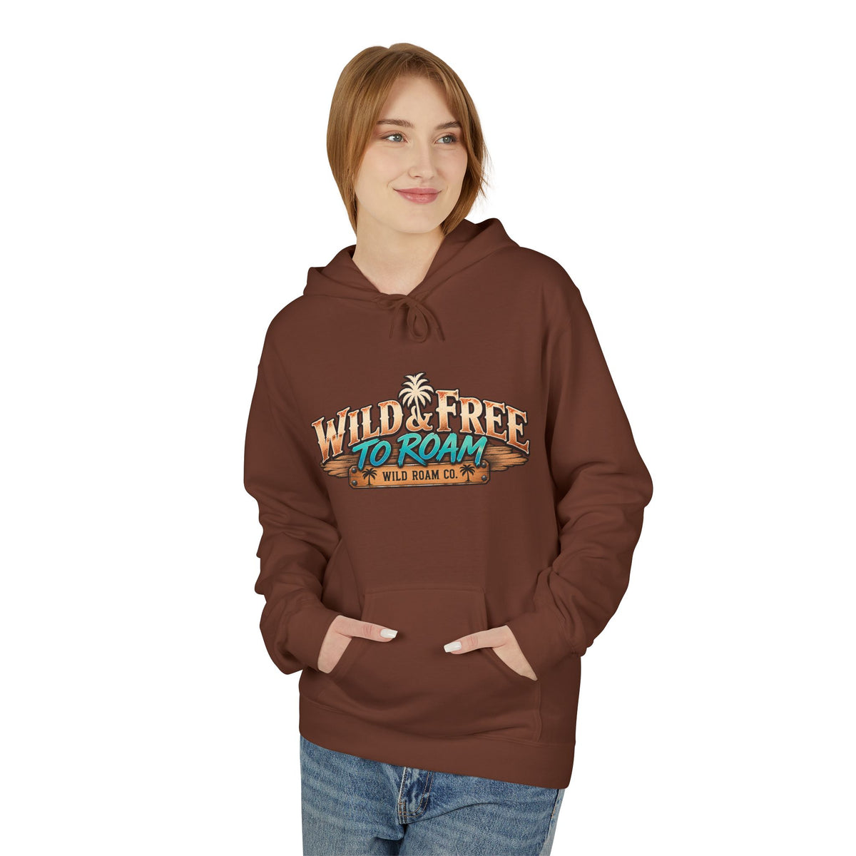 Wild & Free Camping Hoodie — 'Wild & Free to Roam' Outdoor Adventure Pullover