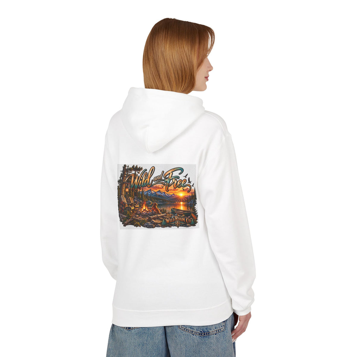 Wild & Free Camping Hoodie — 'Wild & Free to Roam' Outdoor Adventure Pullover