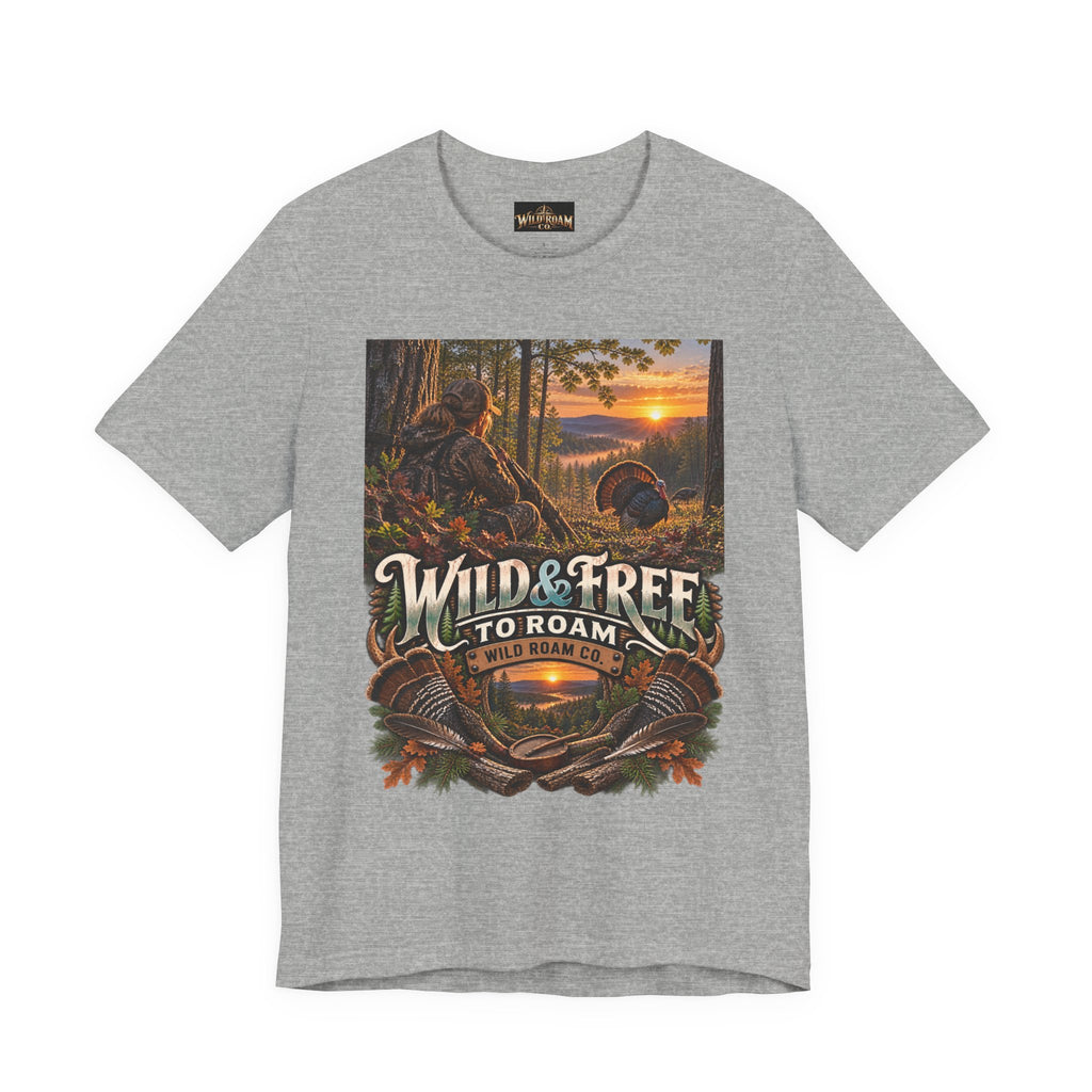 Women's Wild & Free To Roam T-Shirt — Outdoor Adventure Nature Graphic Tee