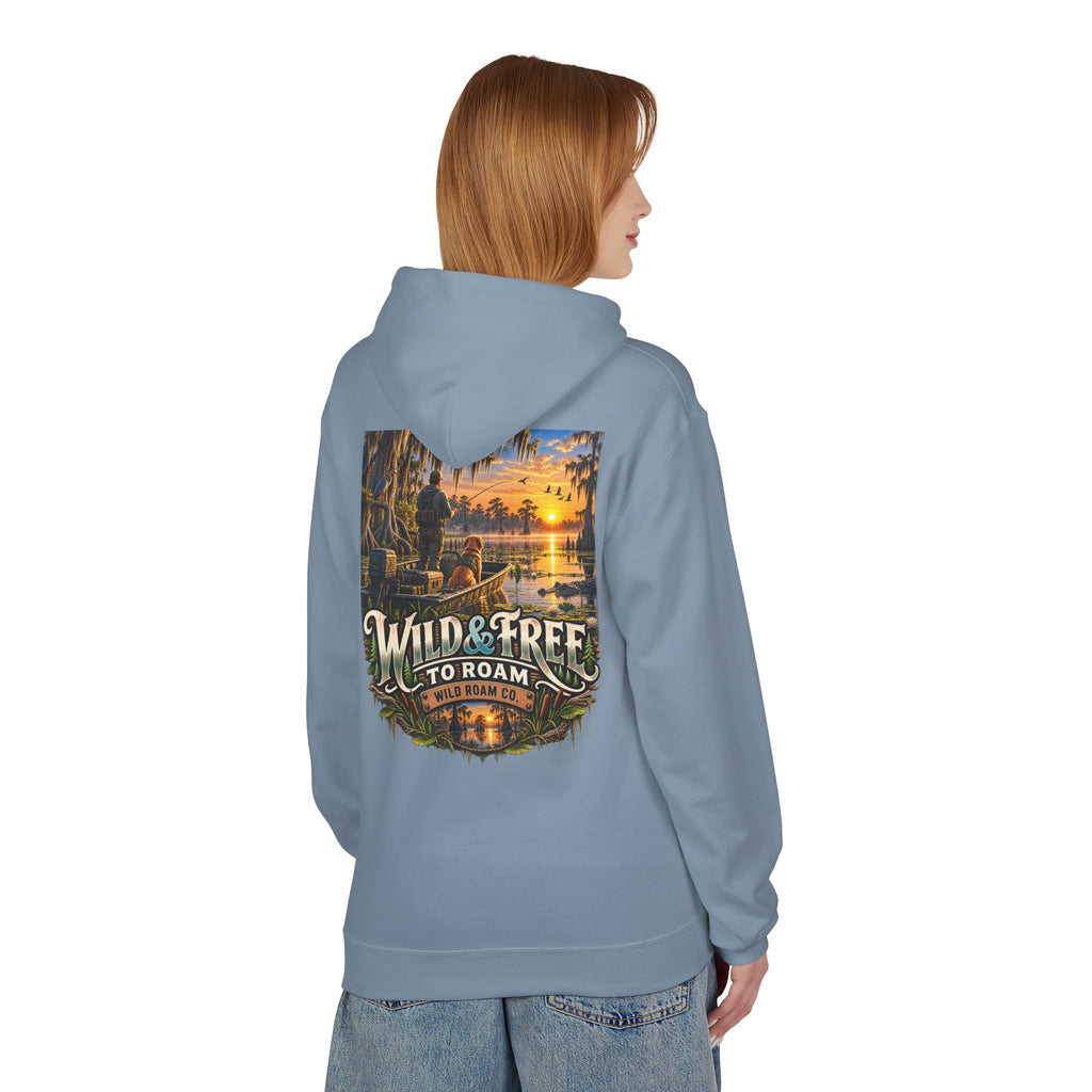 Wild & Free Hoodie — Wild & Free To Roam Bayou Adventure Graphic Pullover