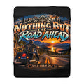 Nothing But The Road Ahead Sherpa Blanket — Motorcycle Adventure Throw