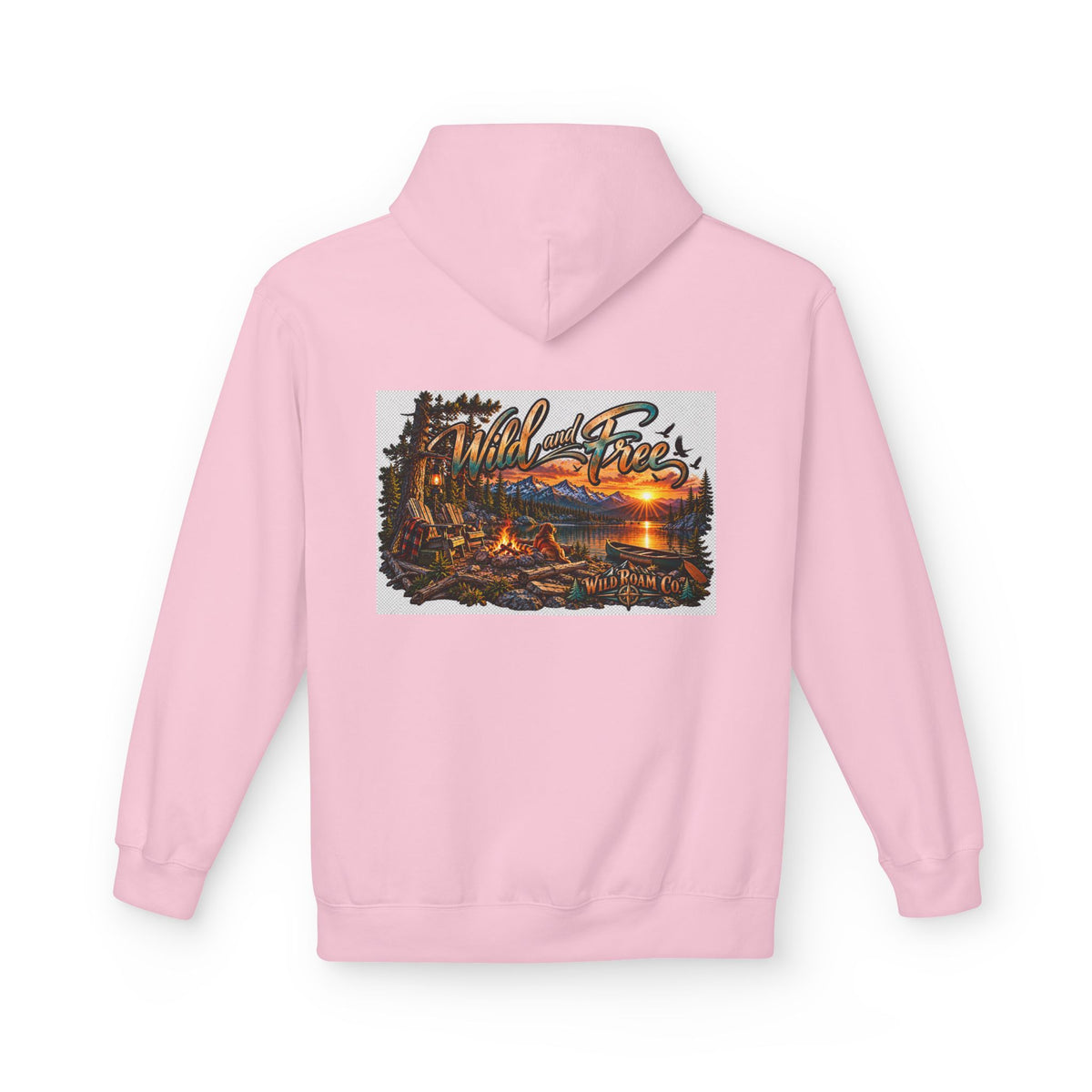 Wild & Free Camping Hoodie — 'Wild & Free to Roam' Outdoor Adventure Pullover