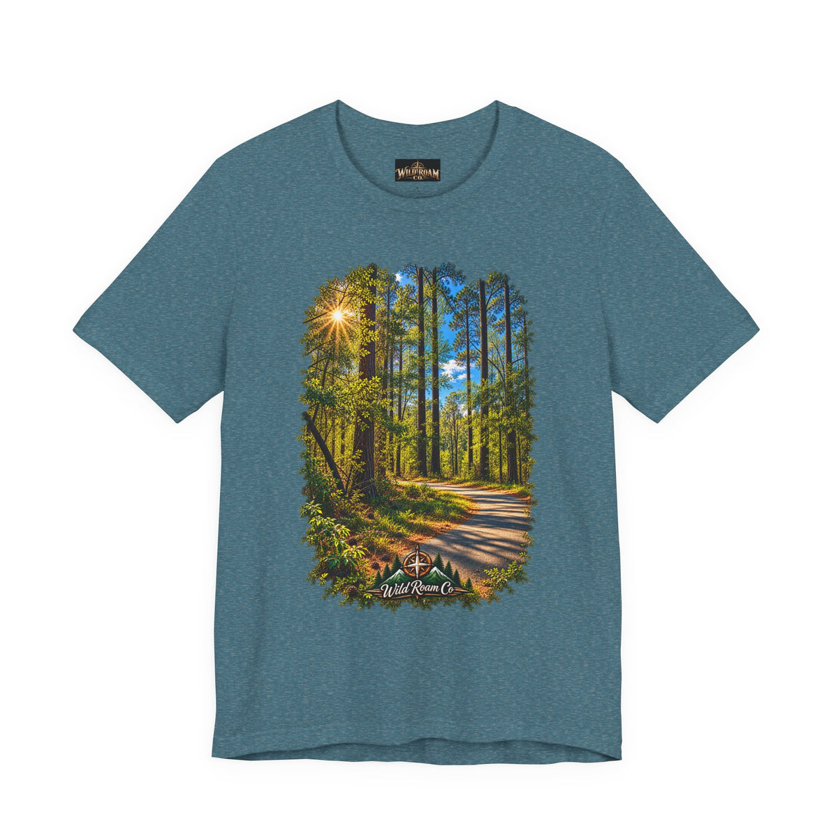 Wild Roam Co Unisex Tee--Matt 7:14 Forest Path
