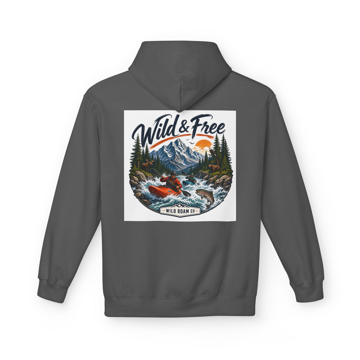 Wild & Free Kayaking Hoodie — Adventure Outdoor Graphic Pullover