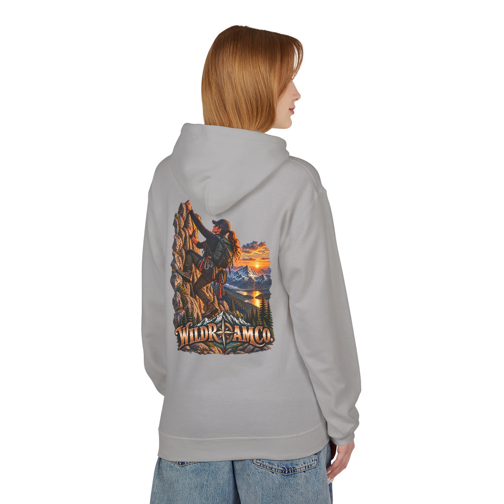 Women's Wild Roam Co. Climber Hoodie — Outdoor Adventure Graphic Pullover