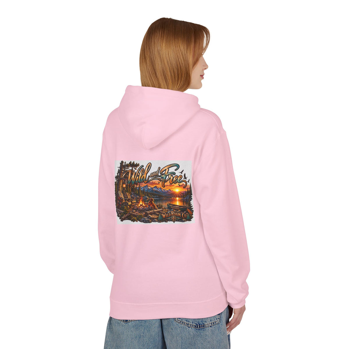 Wild & Free Camping Hoodie — 'Wild & Free to Roam' Outdoor Adventure Pullover
